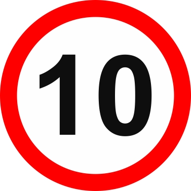 velocidad maxima 10Km/h (EMD-0052)
