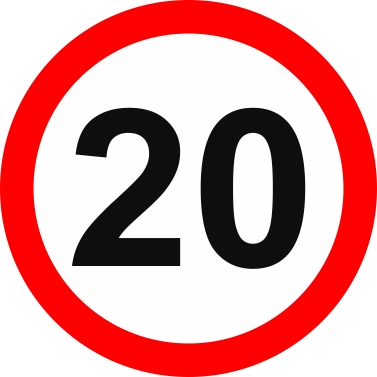 velocidad maxima 20Km/h (EMD-0054)