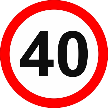 velocidad maxima 40Km/h (EMD-0055)