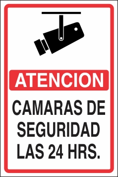 Atención Camaras de Seguridad las 24hrs (UV-0012)