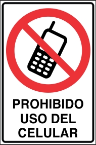 Prohibido Uso Del Celular (EDI-0027)