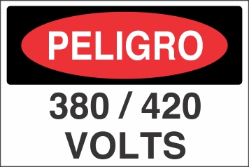 Peligro 380/420 Volts (ST-001)