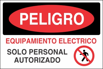 Peligro Equipamiento Eléctrico Solo Personal Autorizado (ST-005)
