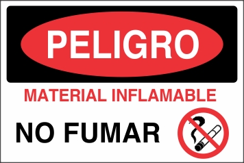 Peligro Material Inflamable No Fumar (ST-0011)