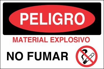 Peligro Material Explosivo No Fumar (ST-0012)