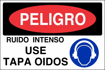 Peligro Ruido Intenso Use Tapa Oídos (ST-0018)
