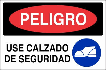 Peligro Use Calzado de Seguridad (ST-0024)