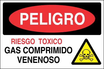 Peligro Riesgo Gas Comprimido Venenoso (ST-0034)