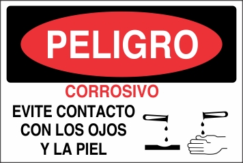 Peligro Corrosivo Evite Contacto Con Los Ojos y La Piel (ST-0036)
