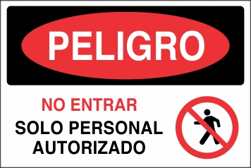 Peligro No Entrar Solo Personal Autorizado (ST-0040)