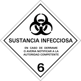 Sustancia Infecciosa en Caso De Derrame o Avería Notificar a La Autoridad Competente (SP-0019)